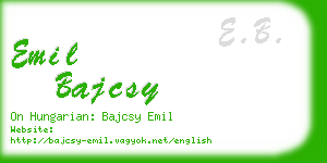 emil bajcsy business card